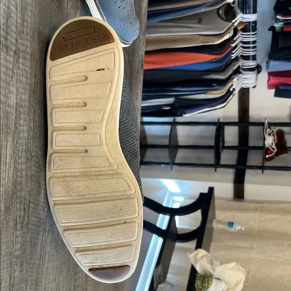 Cole Haan Men's Blue Knit Oxford Shoes - Picture 4 of 5